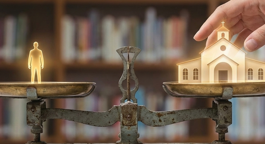 "Graded Absolutism," showing the process of weighing two important values. faith-based leadership ethics